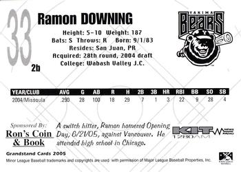 2005 Grandstand Yakima Bears #NNO Ramon Downing Back