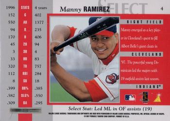 1997 Select - Artist's Proofs #4 Manny Ramirez Back