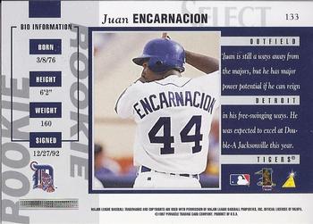 1997 Select - Select Company #133 Juan Encarnacion Back