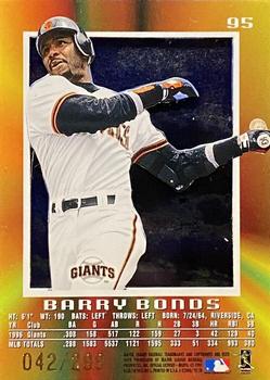 1997 SkyBox E-X2000 - Credentials #95 Barry Bonds Back