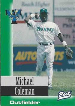 1997 Best Trenton Thunder #11 Michael Coleman Front