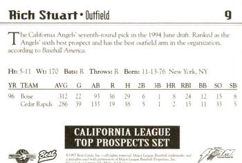 1997 Best California League Top Prospects #9 Rich Stuart Back
