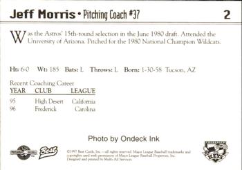 1997 Best Frederick Keys #2 Jeff Morris Back