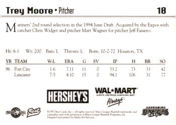 1997 Best Harrisburg Senators #18 Trey Moore Back