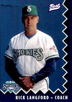 1997 Best Knoxville Smokies #3 Rick Langford Front