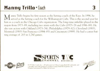 1997 Best Orlando Rays #3 Manny Trillo Back