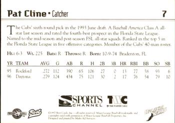 1997 Best Orlando Rays #7 Pat Cline Back