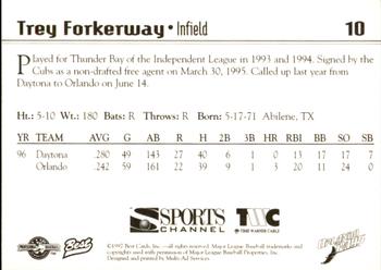 1997 Best Orlando Rays #10 Trey Forkerway Back