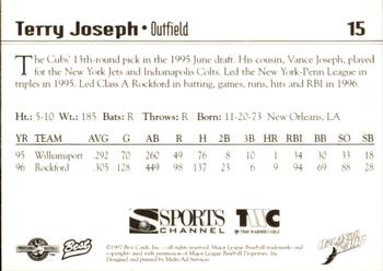 1997 Best Orlando Rays #15 Terry Joseph Back