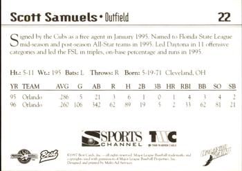 1997 Best Orlando Rays #22 Scott Samuels Back