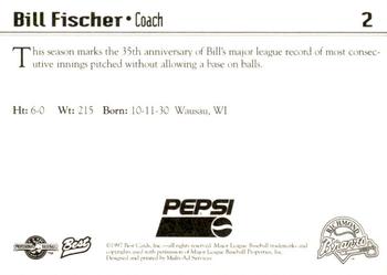 1997 Best Richmond Braves SGA #2 Bill Fischer Back