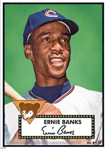 2015 Topps MLB Collection '52 Tribute 10x14 #22 Ernie Banks Front