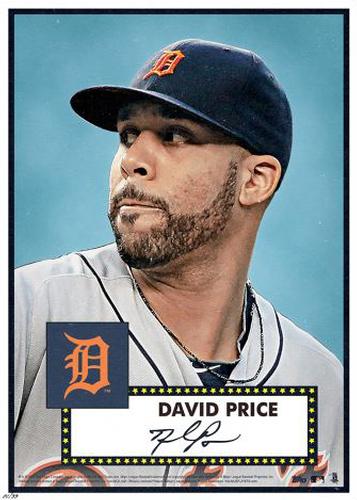 2015 Topps MLB Collection '52 Tribute 10x14 #162 David Price Front