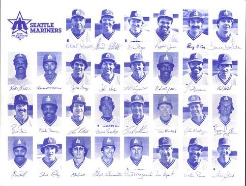 1979 Seattle Mariners Roster Sheet #NNO Seattle Mariners Front