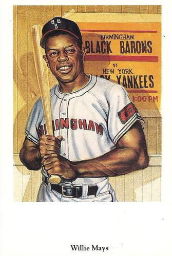 1991 Ron Lewis Negro Leagues Postcards #21 Willie Mays Front