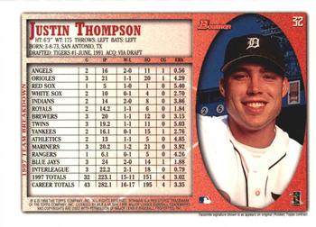 1998 Bowman - International #32 Justin Thompson Back
