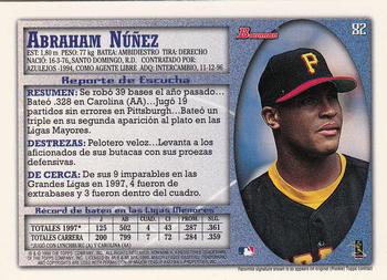1998 Bowman - International #82 Abraham Nunez Back