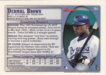 1998 Bowman - International #167 Dermal Brown Back