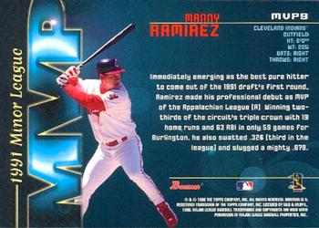 1998 Bowman - Minor League MVPs #MVP9 Manny Ramirez Back