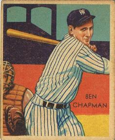 1934-36 National Chicle Diamond Stars (R327) #38 Ben Chapman Front