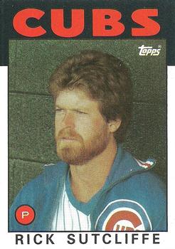 1986 Topps #330 Rick Sutcliffe Front