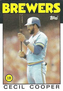 1986 Topps #385 Cecil Cooper Front