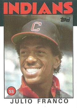 1986 Topps #391 Julio Franco Front