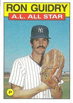 1986 Topps #721 Ron Guidry Front