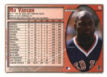 1998 Bowman Chrome - Refractors #35 Mo Vaughn Back