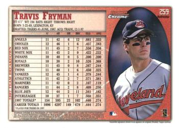 1998 Bowman Chrome - Refractors #259 Travis Fryman Back