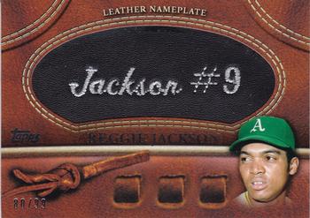 2011 Topps Update - Manufactured Glove Leather Nameplates Black #MGL-RJA Reggie Jackson Front