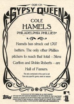 2015 Topps Gypsy Queen - Relics #GQR-CH Cole Hamels Back