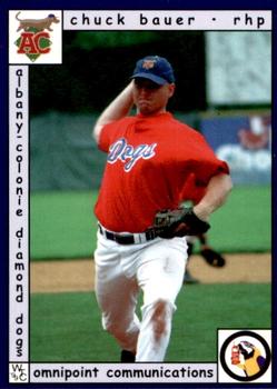 1999 Warning Track Albany-Colonie Diamond Dogs #6 Chuck Bauer Front