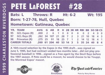 1999 Charleston RiverDogs #NNO Pete LaForest Back