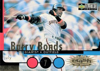 1998 Collector's Choice - You Crash the Game #CG30 Barry Bonds Front