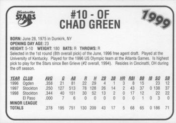 1999 Huntsville Stars #NNO Chad Green Back