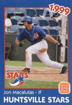 1999 Huntsville Stars #NNO Jon Macalutas Front
