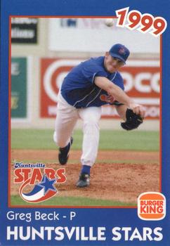 1999 Huntsville Stars #NNO Greg Beck Front