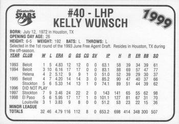 1999 Huntsville Stars #NNO Kelly Wunsch Back