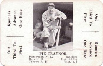 1936 S&S Games The National Game #NNO Pie Traynor Front