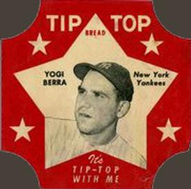 1952 Tip Top Bread Labels #NNO Yogi Berra Front