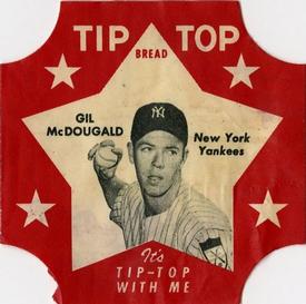 1952 Tip Top Bread Labels #NNO Gil McDougald Front