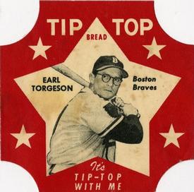 1952 Tip Top Bread Labels #NNO Earl Torgeson Front