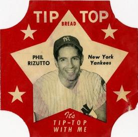 1952 Tip Top Bread Labels #NNO Phil Rizzuto Front