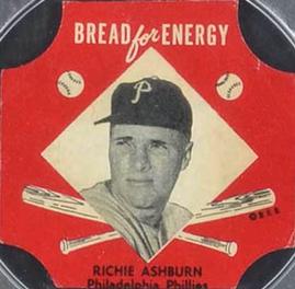 1953 Northland Bread Labels #NNO Richie Ashburn Front