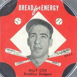1953 Northland Bread Labels #NNO Billy Cox Front