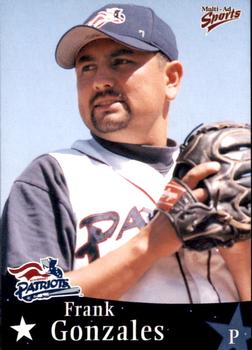 1999 Multi-Ad Somerset Patriots #10 Frank Gonzales Front