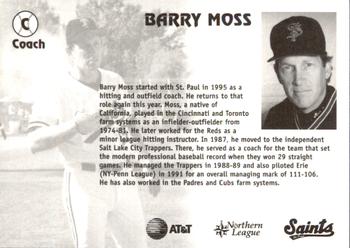 1999 St. Paul Saints #NNO Barry Moss Back