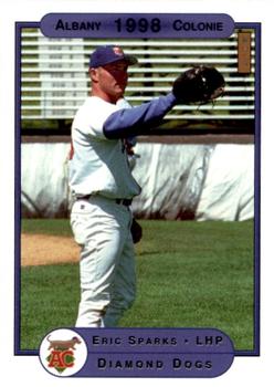 1998 Warning Track Albany-Colonie Diamond Dogs #21 Eric Sparks Front