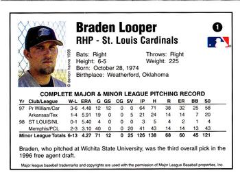 1998 Arizona Fall League Prospects #1 Braden Looper Back